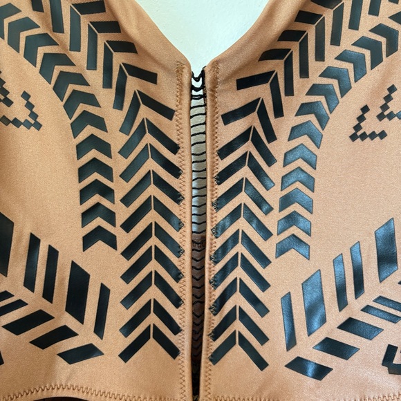 Biliblond Kim One Piece Swimsuit Gold Black XL Straps Cheeky - Picture 4 of 16